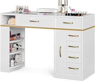 Nail Tech Glass Workstation