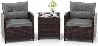 Tangkula Rattan Patio Set