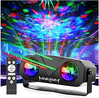 Disco Ball Light,Party Disco Dj Strobe Ocean Star Projector Dance Light Sound Activated with Remote Control Stage Rave for Parties Club Bar Birthday Wedding KTV Christmas Halloween Dancing Décor