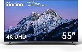 HORION 55 inch Smart TV, 4K UHD LED TV with WebOS 22, Ultra Slim Television with Mega Contrast, HDR10, Dolby Audio - Streaming Live, Bluetooth, Hdmi, WiFi ((P6D Series, 2025)