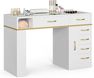 Paddie Glass Manicure Table