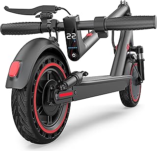 Maxshot Electric Scooter, 8.5" /10" /14" Tire, 16/19/22 Mph Top Speed, 12/16/21/27/28/49/50 Miles Long Range, Folding Escooter for Adults and Kids with Seat Bag, Dual Braking, Dual Suspension, App