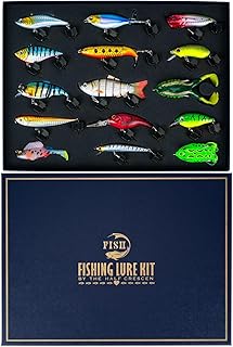 Fishing Lures Kit for Diving Bass/Trout/Pike with Lifelike Action, Fishing Gear Set for 2025 Xmas