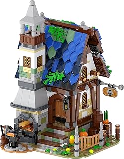 Architecture The Medieval Times Roman Blacksmith Shop Building Blocks Set?1025PCS?- Architectural Model Toys Gifts for Kid and Adult