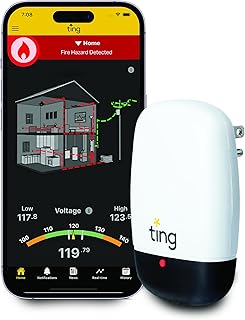 Electrical Fire Prevention Sensor & Service - Residential Use Only - 12 Months of Required Service Included - Home Fire Safety