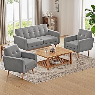 HUIMO Button Tufted Living Set