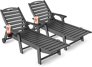 Outdoor Poolside Lounge Chair Set