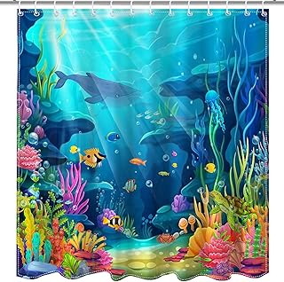 Ocean Themed Kids Shower Curtain