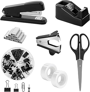 SKYDUE Black Office Essentials Set