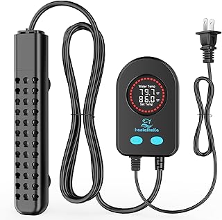 Submersible Aquarium Heater 100W/200W/300W/500W, Fish Tank Heater with high-Temperature Protection and Turtle Tank Heater with Automatic Power-Off When Leaving seawater or Freshwater