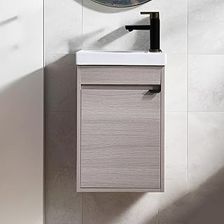 Compact 16-Inch Floating Vanity