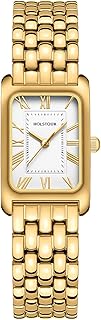 Watches for Women Vintage Bracelet Roman Dial Rectangular Case Gold Watch Waterproof with Tools