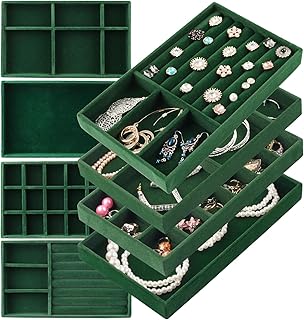 ERLSTE Stackable Velvet Jewelry Organizer