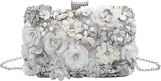 Beaded Floral Evening Clutch