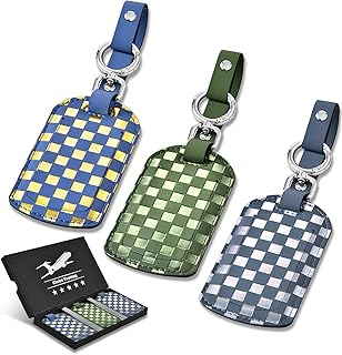 FELLOWEAN Leather Luggage Tags