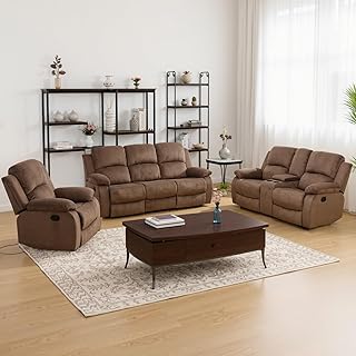 Microfiber Reclining Living Room Set