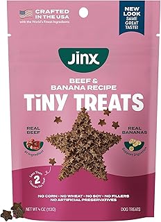 Jinx Beef Dog Training Treats - Healthy All-Natural Mini Bite-Sized Dog Treats for Training with Grass-Fed Beef - Pet Products for All Dogs (Puppies, Adults & Seniors) - 4oz