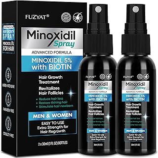 5% Minoxidil for Men Hair, Minoxidil for Women Hair Growth, Minoxidil Hair Growth Spray 2PCS.
