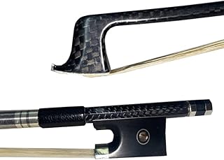 small szie weave carbon fiber violin bow white horse hair 3/4,1/2,1/4,1/8 for childern (3/4)