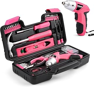 Pink Electric Screwdriver Set