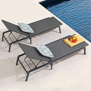 Patiorama Adjustable Rattan Lounger