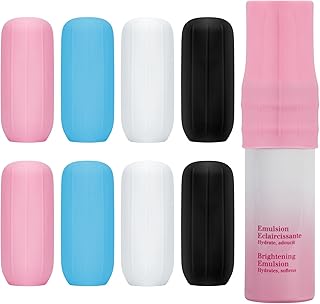 Silicone Bottle Covers for Travel - 8 Pack Elastic Toiletries Sleeves for Leak Proofing, Travel Essentials for Women Men, Cruise Ship Essentials, Travel Must Haves, Accessories Luggage