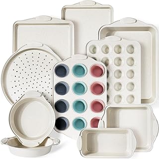 Kikcoin 22-Piece Nonstick Bakeware