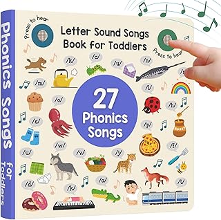 LEARNING BUGS Phonics Songs Book, 26 Letter Sound Songs, Preschool & Kindergarten Learn to Read for 3 Year olds, Perfect Toy and Gift for Toddlers Ages 2+
