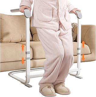 Stand Assist Aid for Elderly, Six-level Height Adjustable Chair Lift Assist Devices for Seniors, Universal Devices to Lift Elderly Off Floor, 21-inch Seat Width Standing Aids & Supports, Stand Up Rail