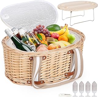 Wicker Picnic Set for 4