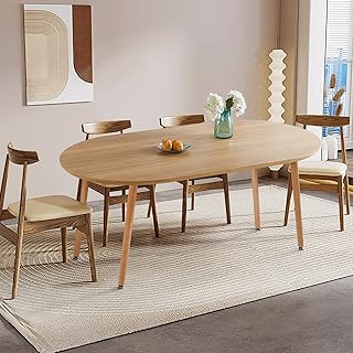 Modern Extendable Oval Dinner Table