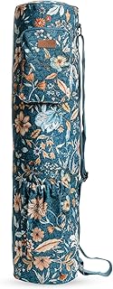 Maison d' Hermine Yoga Mat bag, Cylindrical bag for Woman&Men, yoga mat Bag &Adjustable shoulder straps Yoga Mat Carrier Bag with Drawstring Water Bottle Pocket and zipper pocket