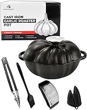Cast Iron Garlic Roaster, Smoker Roaster, Garlic Roaster Oven, Garlic Baker, Garlic Roasting Pot, Potato Baker, Garlic Cooker, Stove Steamer, Indoor Brisket Smoker