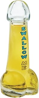 Funny 'Swallow Me' Shot Glass for Men & Women, Hilarious Bachelor Party Gag Gifts for Birthday, Christmas, Valentine's Day – Unique Novelty Gift Idea for Co-Workers, Friends, Family & White Elephant