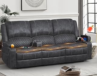 Velvet 3-Seater Reclining Sofa