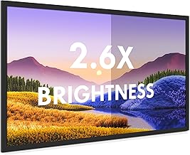 Fixed Frame Projector Screen by SilverMagic - 2.6X Gain and 30% ALR - Indoor Wall-Mounted White Screen for Home Theater/Living Room/Patio/Office/Classroom - 100 inch 16:9