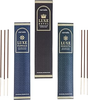 Carnatia Luxe Hotel Collection Incense Sticks – Set of 2 Premium Scents Inspired by Serene Stays & Boutique Retreats | Slow-Burning, Long-Lasting Incense for a Relaxed & Refined Home Ambiance!