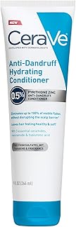 CeraVe Hydrating Anti Dandruff Conditioner, 0.5% Pyrithione Zinc Dandruff Treatment With Ceramides, Hyaluronic Acid & Niacinamide, Helps Eliminate Flakes & Reduce Itchy Scalp, Sulfate Free Conditioner