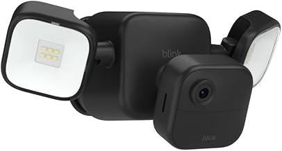 Blink Outdoor 4 Floodlight Camera — Wireless smart security camera, 700 lumens, two-year battery life, enhanced motion detection, Sync Module Core included — 1 camera system