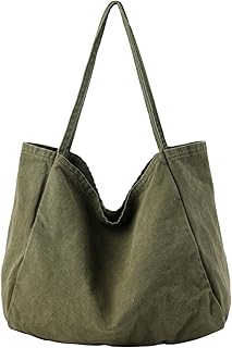 Canvas Tote Bag for Women Large Hobo Shoulder Bag for Work Travel Casual Message Bag Tote Purse handbags