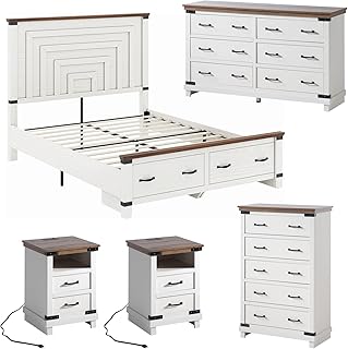 AMERLIFE Rustic Queen Bedroom Set