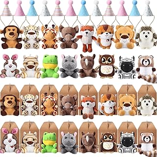 Mini Safari Plush Animal Set