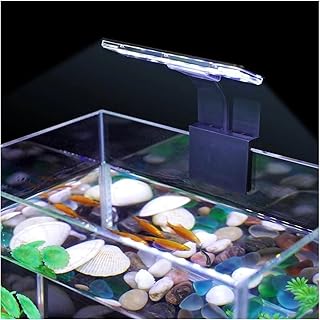 Mini Clip On Fish Tank 7W Small Aquarium Light for 1 to 5 Gallon Nano Tanks USB Moving Lamp with White Red Blue Green LED (Adapter NOT Included)