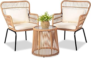 3-Piece Wicker Patio Bistro Set
