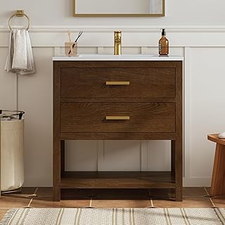 Walnut Farmhouse Bathroom Vanity