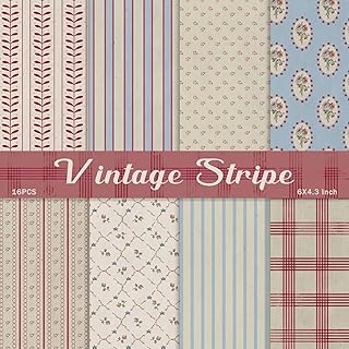 Vintage Stripe Scrapbook Paper