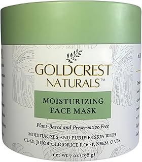 Moisturizing Face Mask For Dry Skin - Organic & Natural Skincare With Neem & Clay - Hydrates & Softens Skin - 100% Plant-Based, Cruelty-Free, Preservative-Free, & Eco-Friendly, 7 oz