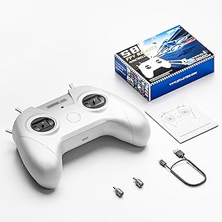 STARDRONE S8 RC Flight Simulator Controller- 8 Channels FPV Drone Games Remote Controller Support Popular System&Platform- Ideal for Beginner Pilots Professional Training Experience(Mode 2) (White)