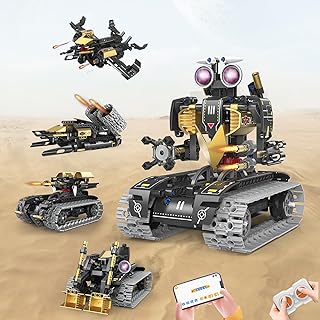 5 In1 Robot Toy for Kids Building Kit,323 Pcs Blocks App & Remote Control Robotics Kit,Steam Rc Robot Building Toys for Kids Age 6 7 8 9 10 11 12+,DIY Educational Gift for Boys & Girls
