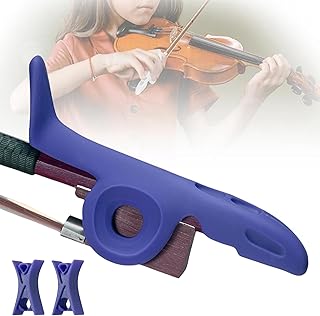 Violin Bows Grip Corrector Violin Bows Holder With 2 Stoppers, Bow Hold Of Violin/Viola For Teaching Aid Accessory For Beginner(Blue)